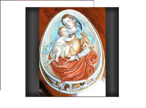 Capodimonte porcelain madonna - porcelain,